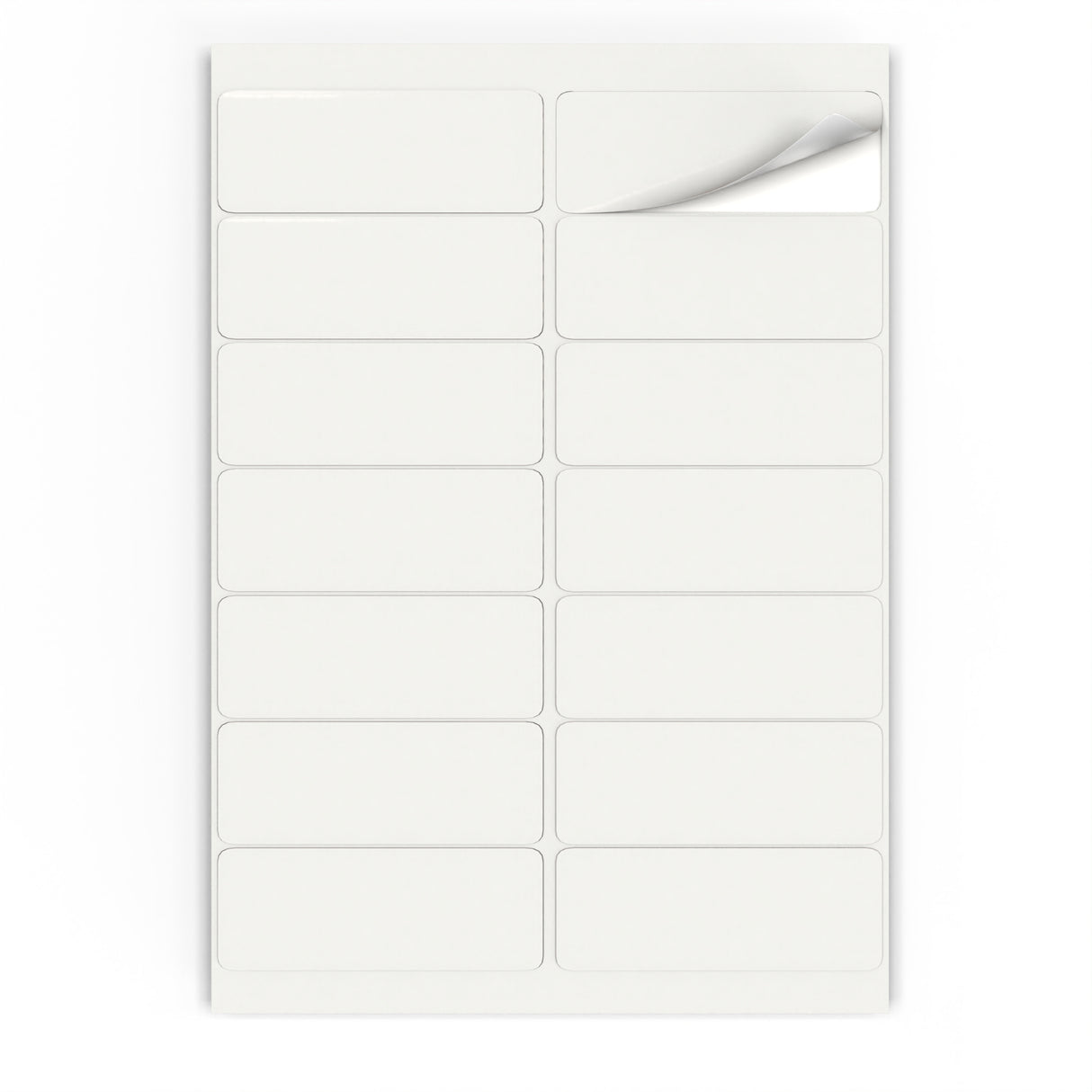 Rechteckige Klebeetiketten