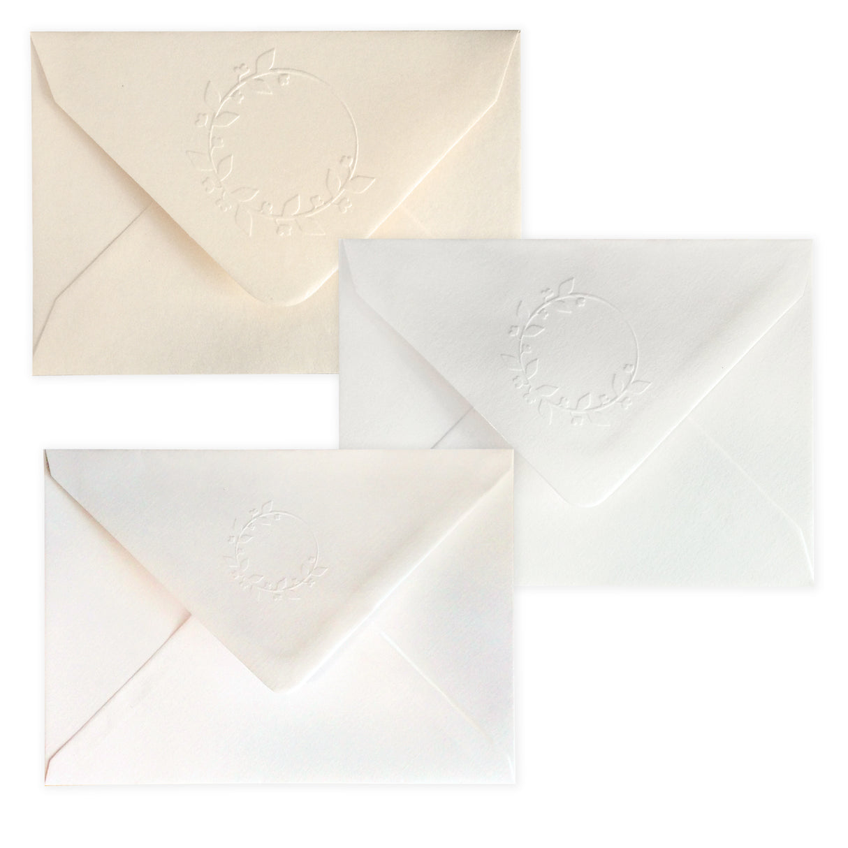 Geprägte Klappe – Lorbeerwappen