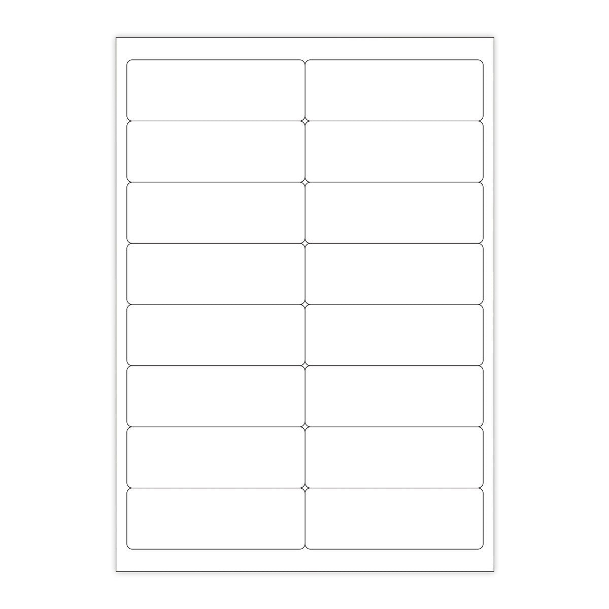 Weisser klarer klebeetiketten