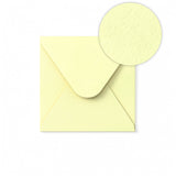 Kuvert Elfenbein gehämmert 130 x 130 mm