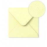 Kuvert Elfenbein gehämmert 155x155 mm