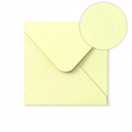 Kuvert Elfenbein gehämmert 155x155 mm