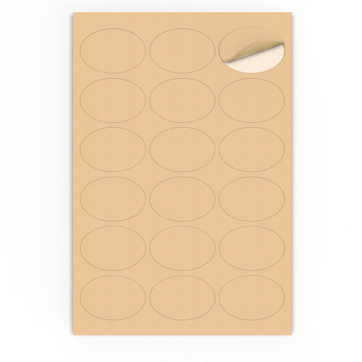 Ovale Klebeetiketten