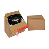 Karton mit selbstklebendem Verschluss für den Versand