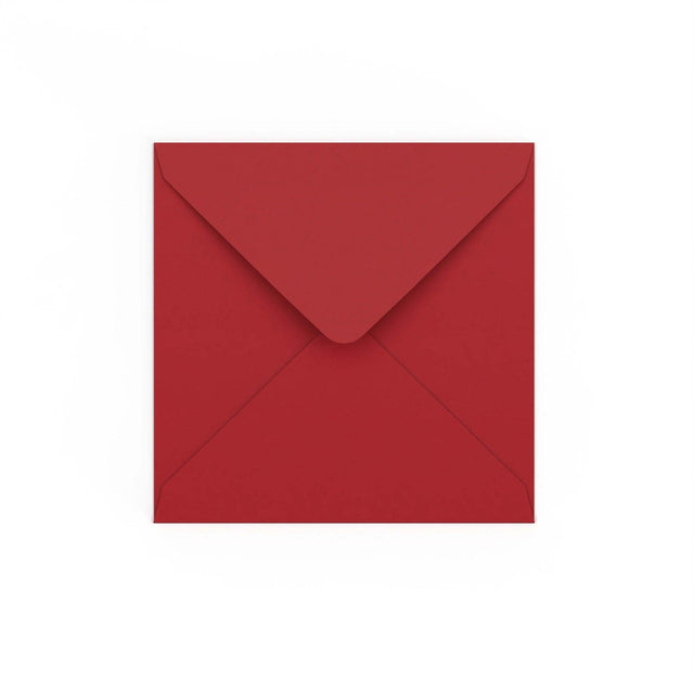 Dark Red Gummed V-Flap Envelope (140 x 140mm)