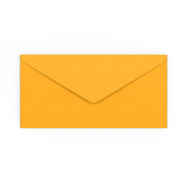 DL Dark Yellow Gummed V-Flap Envelope (110 x 220mm)
