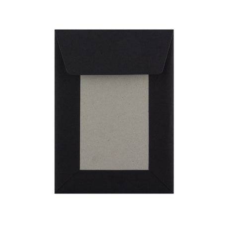 Schwarze Papprückwandtasche 162x114 mm (C6)