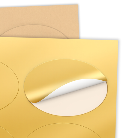 Ovale Klebeetiketten