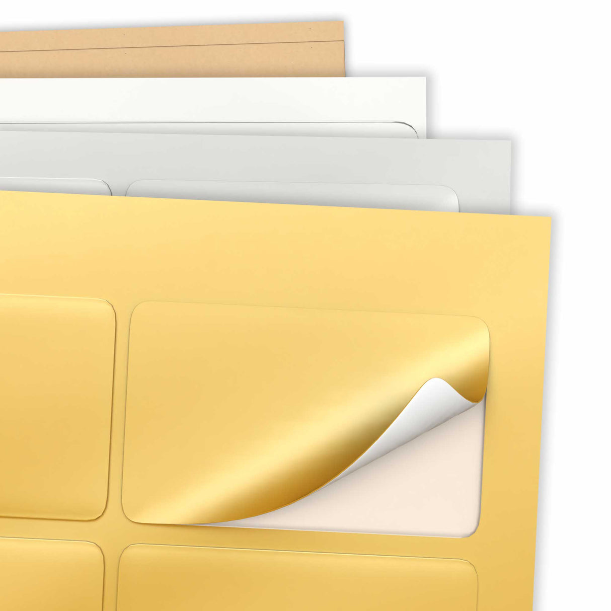  Rechteckige Klebeetiketten