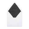 Paper Lined Envelopes White + Black Fancy Paper 160 x 160 mm