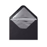 Paper Lined Envelopes Black + Silver Foil 114 x 162 mm (C6)